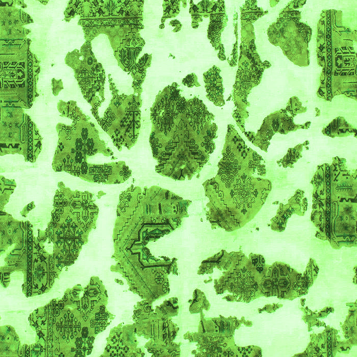 Machine Washable Abstract Green Modern Area Rugs, wshabs835grn