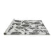 Sideview of Machine Washable Abstract Gray Modern Rug, wshabs835gry