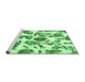 Sideview of Machine Washable Abstract Emerald Green Modern Area Rugs, wshabs835emgrn