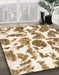 Abstract Light Brown Modern Rug in Family Room, abs835