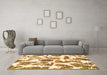 Machine Washable Abstract Brown Modern Rug in a Living Room,, wshabs835brn