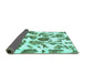 Sideview of Abstract Turquoise Modern Rug, abs835turq