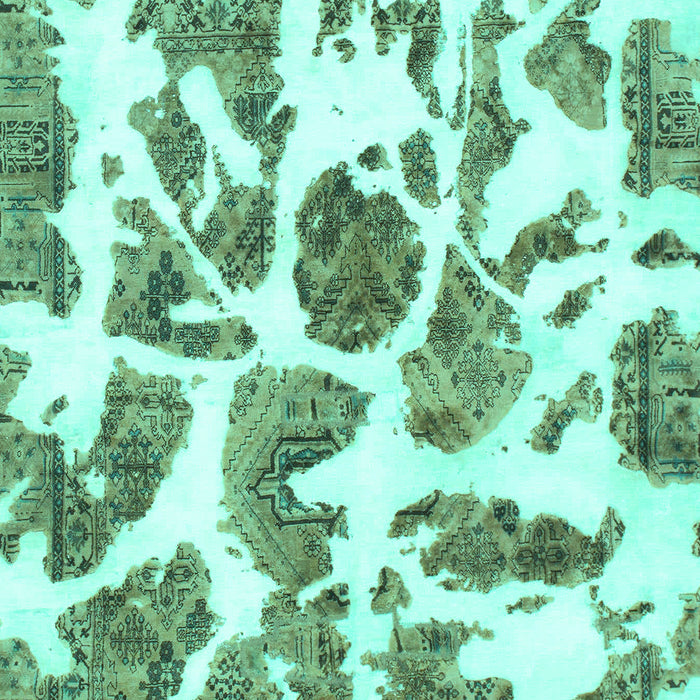 Abstract Turquoise Modern Rug, abs835turq