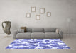 Machine Washable Abstract Blue Modern Rug in a Living Room, wshabs835blu