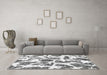 Machine Washable Abstract Gray Modern Rug in a Living Room,, wshabs835gry