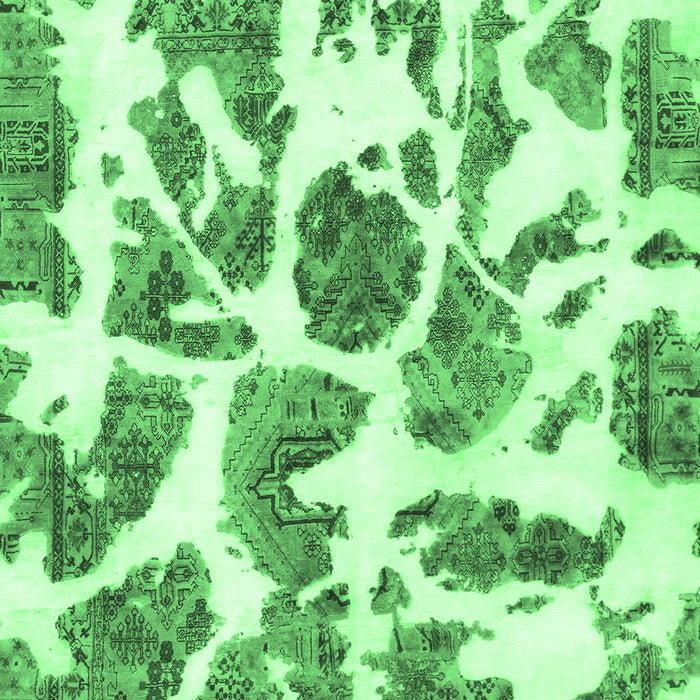 Machine Washable Abstract Emerald Green Modern Area Rugs, wshabs835emgrn