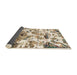 Sideview of Abstract Dark Gold Brown Modern Rug, abs836