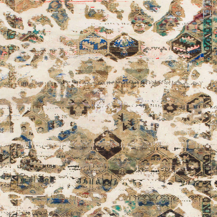 Machine Washable Abstract Dark Gold Brown Rug, wshabs836