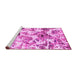 Sideview of Machine Washable Abstract Pink Modern Rug, wshabs836pnk