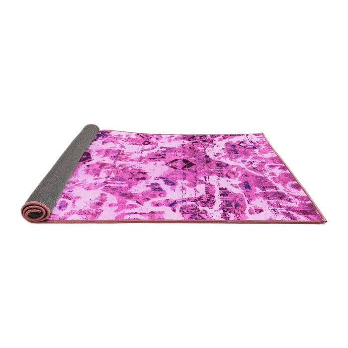 Sideview of Abstract Pink Modern Rug, abs836pnk