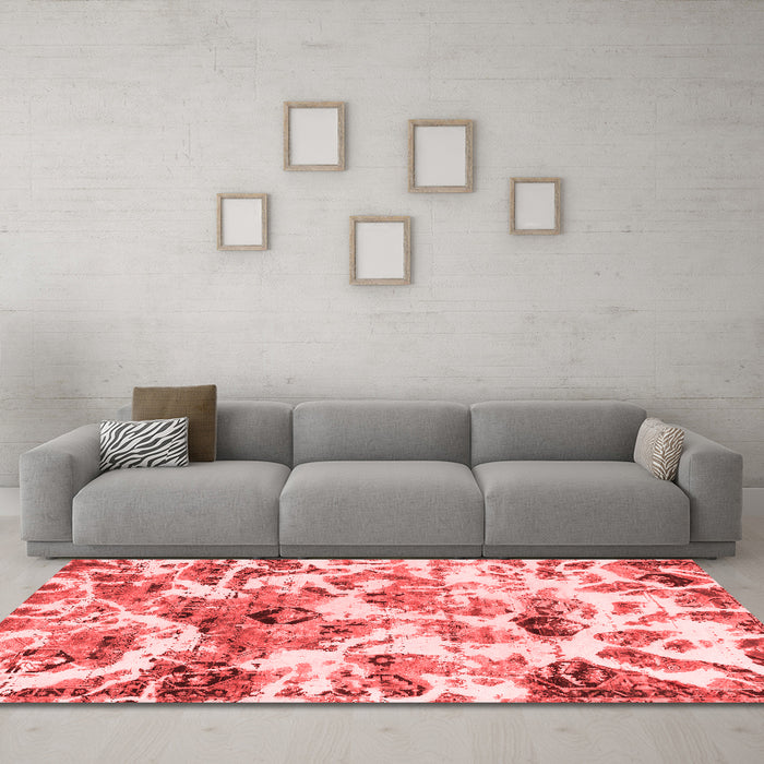 Modern Red Washable Rugs