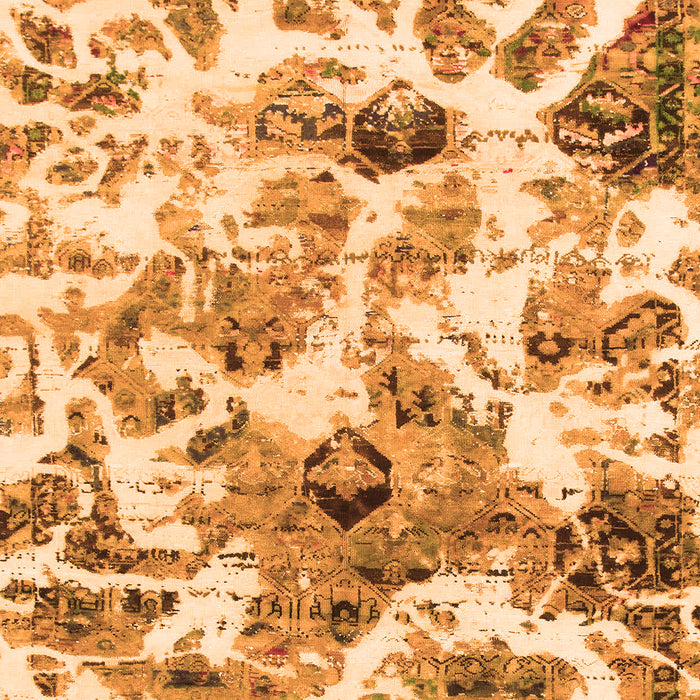 Machine Washable Abstract Orange Modern Area Rugs, wshabs836org