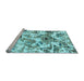 Sideview of Machine Washable Abstract Light Blue Modern Rug, wshabs836lblu