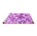 Sideview of Machine Washable Abstract Purple Modern Area Rugs, wshabs836pur