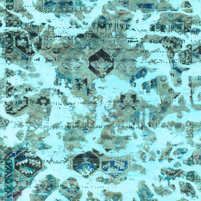 Abstract Light Blue Modern Rug, abs836lblu