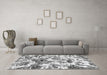 Machine Washable Abstract Gray Modern Rug in a Living Room,, wshabs836gry