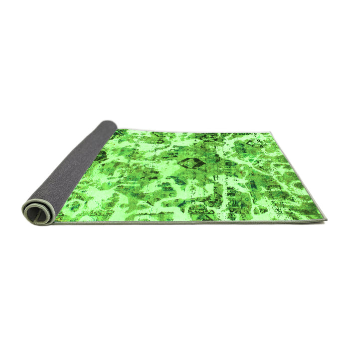 Sideview of Abstract Green Modern Rug, abs836grn