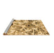 Sideview of Machine Washable Abstract Brown Modern Rug, wshabs836brn