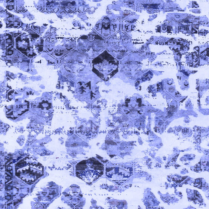 Abstract Blue Modern Rug, abs836blu