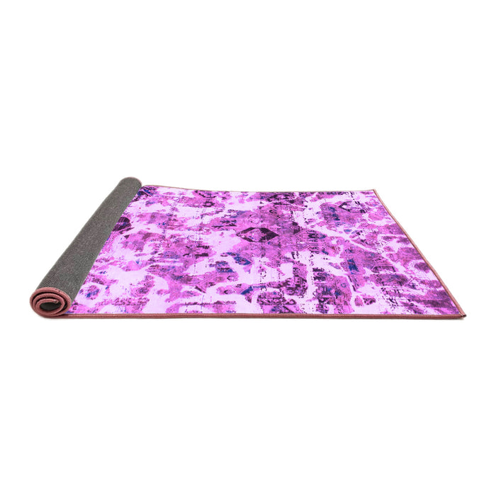 Sideview of Abstract Purple Modern Rug, abs836pur