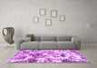 Machine Washable Abstract Purple Modern Area Rugs in a Living Room, wshabs836pur