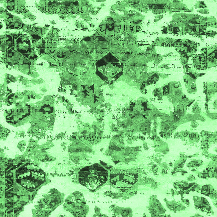 Abstract Emerald Green Modern Rug, abs836emgrn