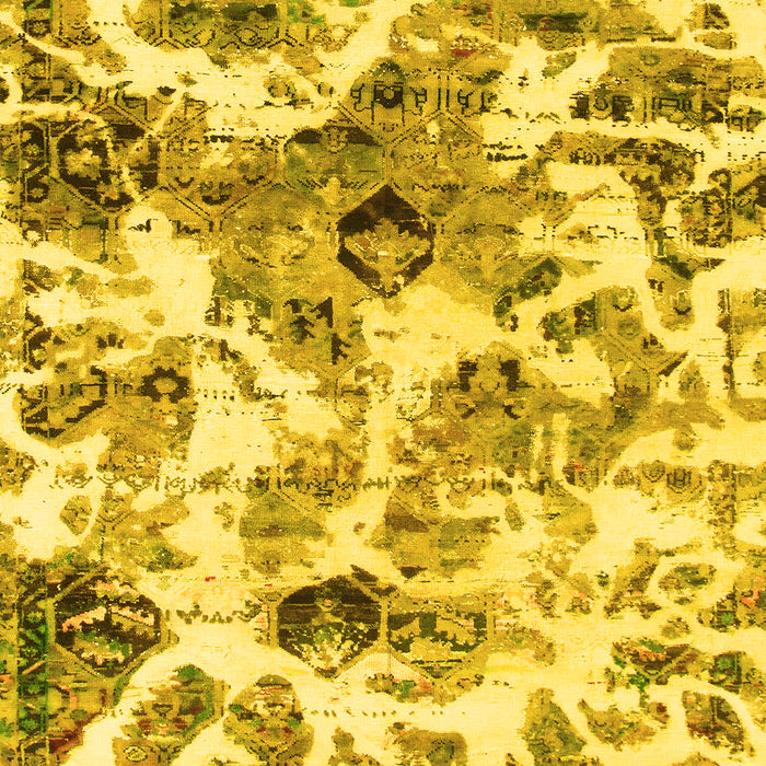 Abstract Yellow Modern Rug, abs836yw