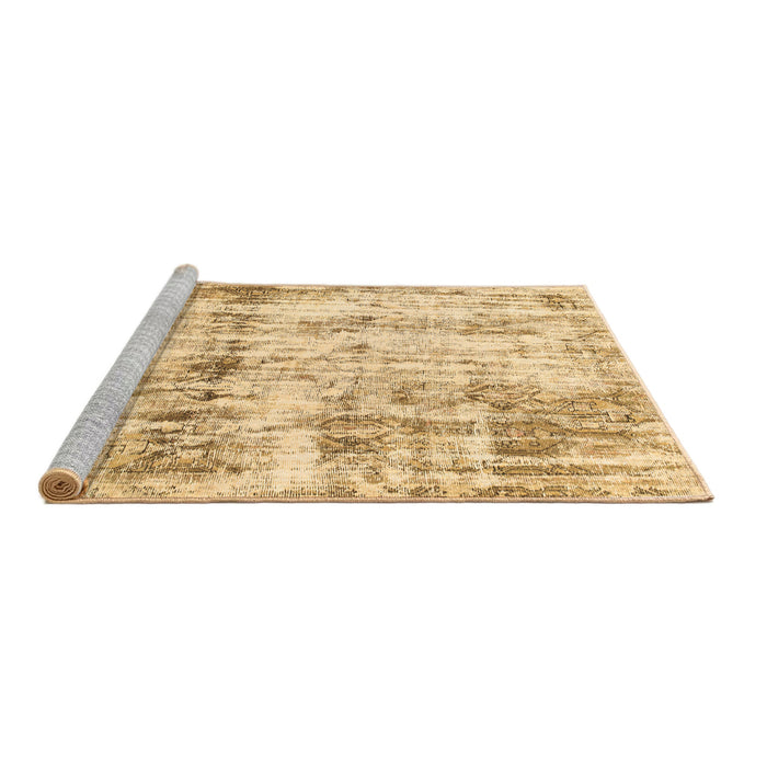 Sideview of Machine Washable Abstract Brown Modern Rug, wshabs837brn