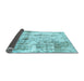 Sideview of Abstract Light Blue Modern Rug, abs837lblu