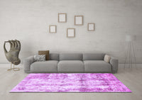 Machine Washable Abstract Purple Modern Rug, wshabs837pur