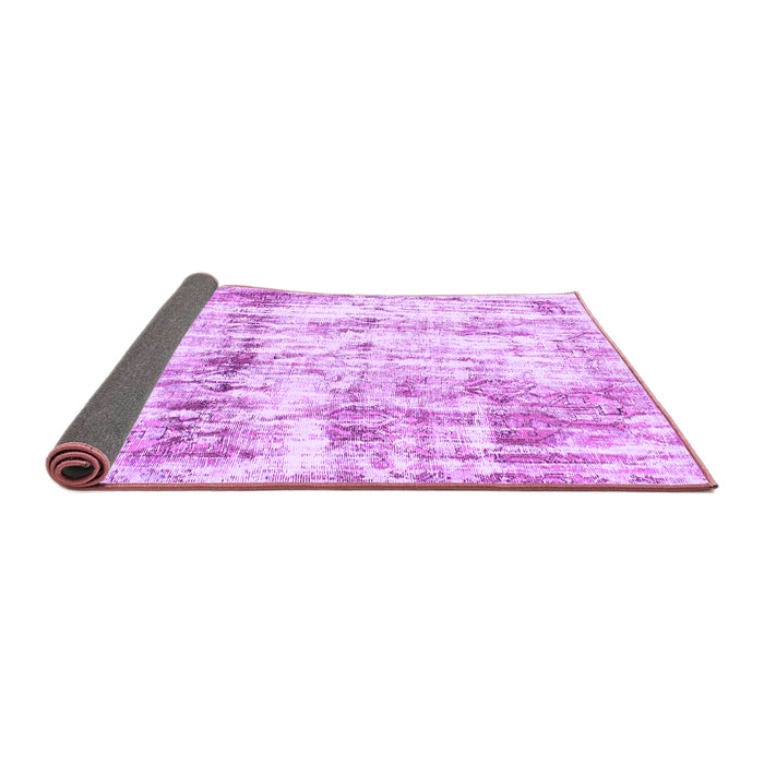 Sideview of Abstract Purple Modern Rug, abs837pur