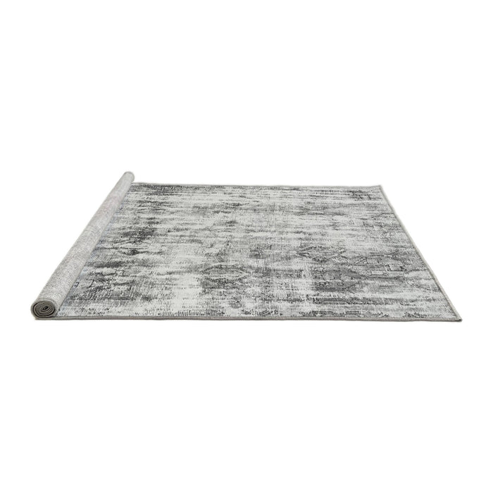 Sideview of Machine Washable Abstract Gray Modern Rug, wshabs837gry