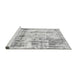 Sideview of Machine Washable Abstract Gray Modern Rug, wshabs837gry