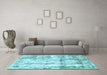 Machine Washable Abstract Light Blue Modern Rug in a Living Room, wshabs837lblu