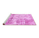 Sideview of Machine Washable Abstract Pink Modern Rug, wshabs837pnk