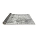 Sideview of Abstract Gray Modern Rug, abs837gry