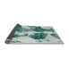 Sideview of Abstract Powder Blue Modern Rug, abs838