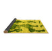 Sideview of Abstract Yellow Modern Rug, abs838yw