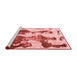 Modern Red Washable Rugs