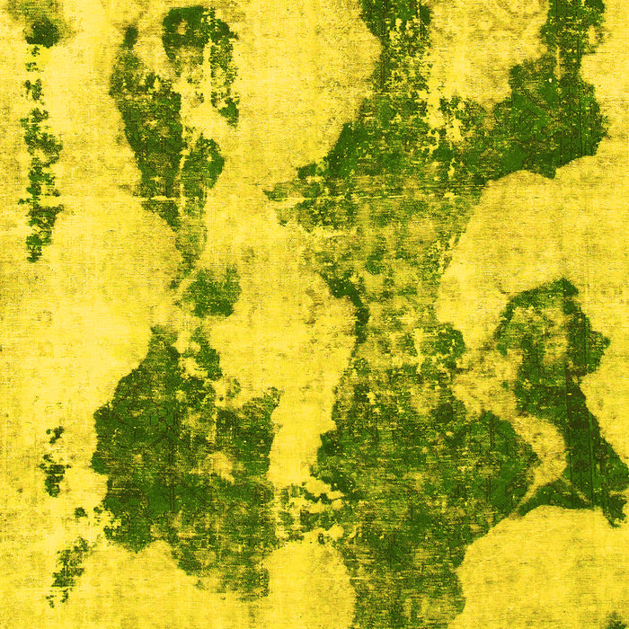 Abstract Yellow Modern Rug, abs838yw