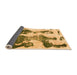 Sideview of Abstract Orange Modern Rug, abs838org