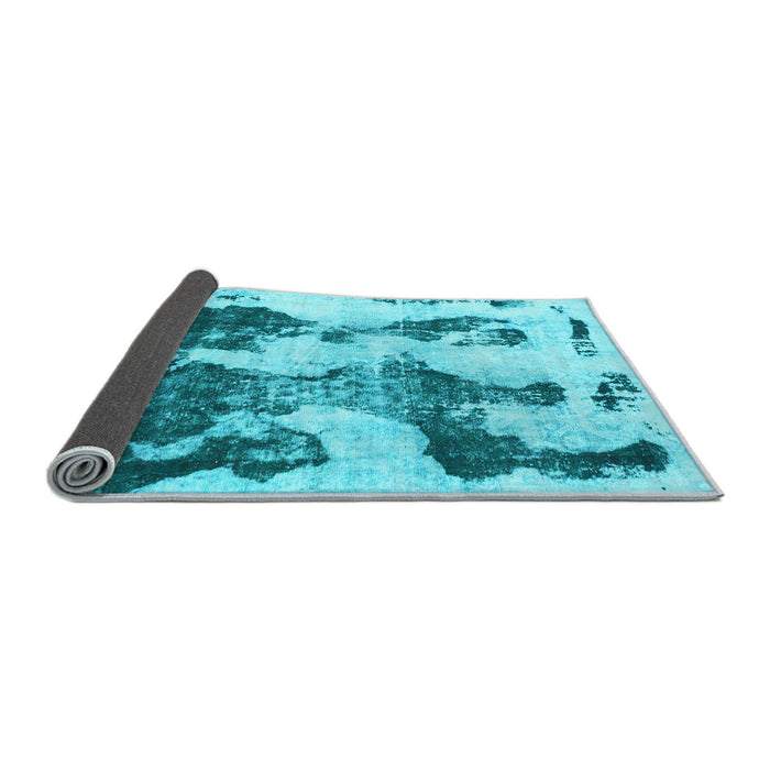 Sideview of Abstract Light Blue Modern Rug, abs838lblu