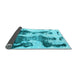 Sideview of Abstract Light Blue Modern Rug, abs838lblu