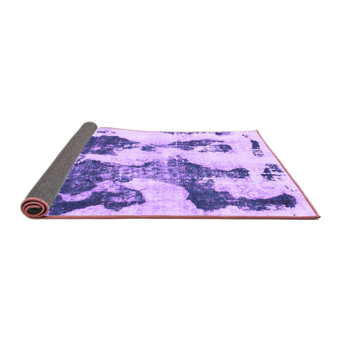 Sideview of Abstract Purple Modern Rug, abs838pur