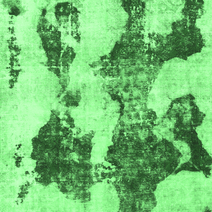 Machine Washable Abstract Emerald Green Modern Area Rugs, wshabs838emgrn