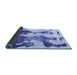 Sideview of Abstract Blue Modern Rug, abs838blu