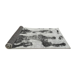 Sideview of Abstract Gray Modern Rug, abs838gry