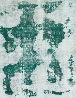 Abstract Powder Blue Modern Rug, abs838