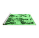 Sideview of Machine Washable Abstract Emerald Green Modern Area Rugs, wshabs838emgrn