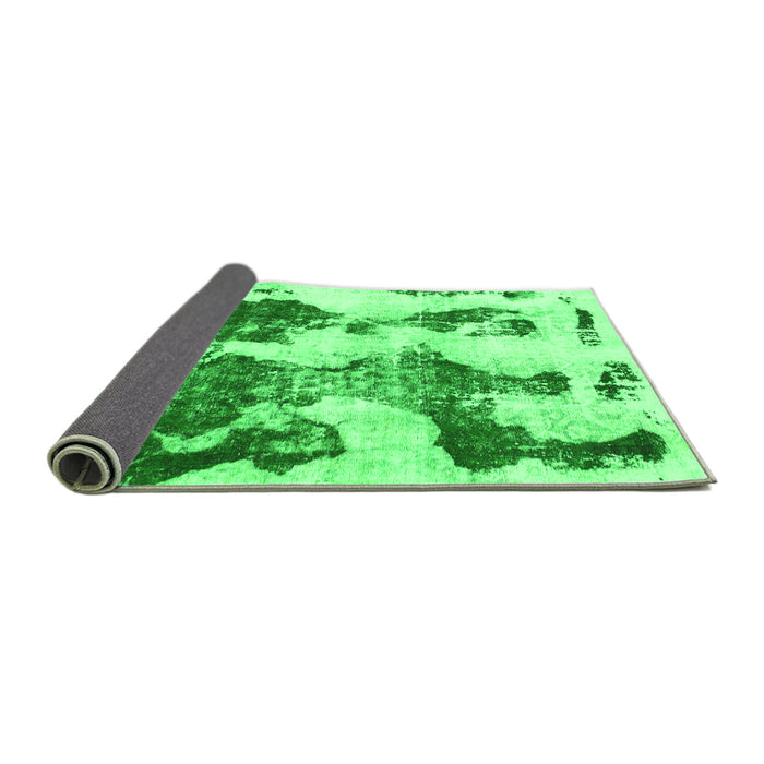 Sideview of Abstract Green Modern Rug, abs838grn